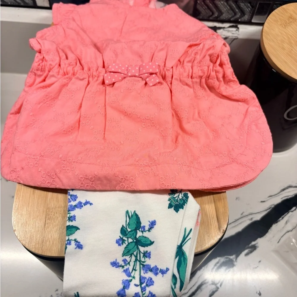 Carter's Pink Diaper Cover with Floral Design